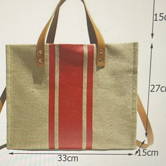 NWT Wknd OnlY  Canvas Crossbody Tote Bags - Picture 8 of 17